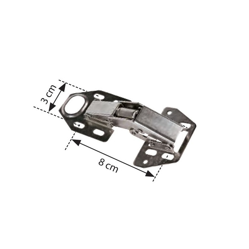 DGN CHARNIÈRE DE PORTE 2863 UN RESSORT 30X80