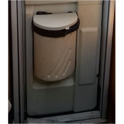 Poubelle complète RAL7035 pour porte CaraD-RF 1401 - SEA14010901