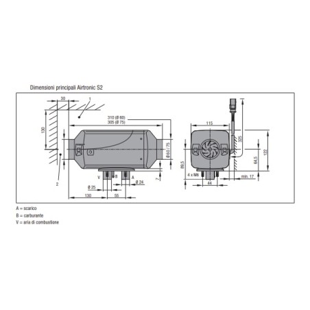 Riscaldatore ausiliario Eberspächer Airtronic S2 12V/Diesel con accessori e EasyStart pro