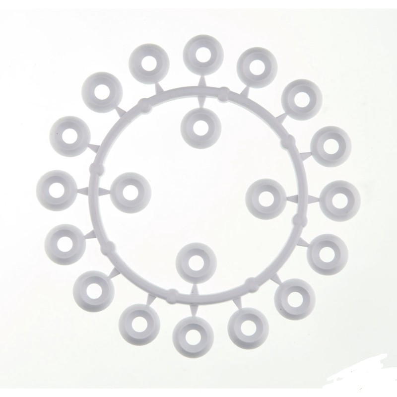 20 PZ. RONDELLA SOTTOVITE BIANCA 9003 FORO 4,5 MM