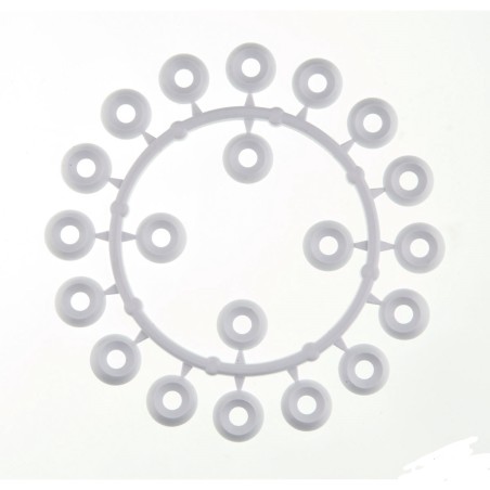 20 PCS. WASHER UNDER SCREW WHITE 9003 HOLE 4.5 MM