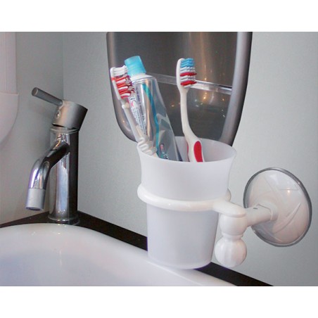 PORTE-BROSSE À DENTS À VENTOUSE