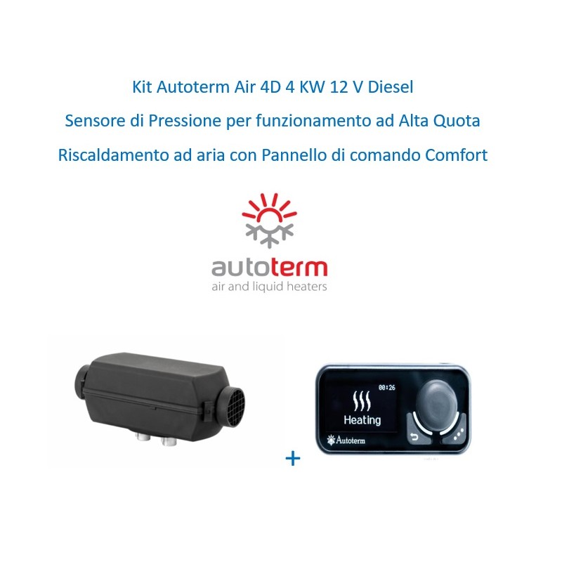 Planar/Autoterm 4D 4 KW 12 V Diesel Riscaldamento ad aria con Pannello di comando Comfort