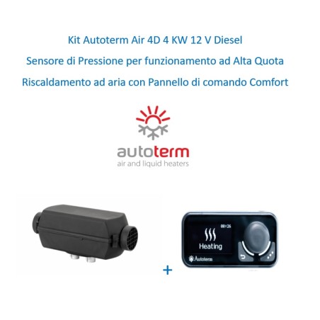 Planar/Autoterm 4D 4 KW 12 V Calefacción de aire diesel con panel de control de confort