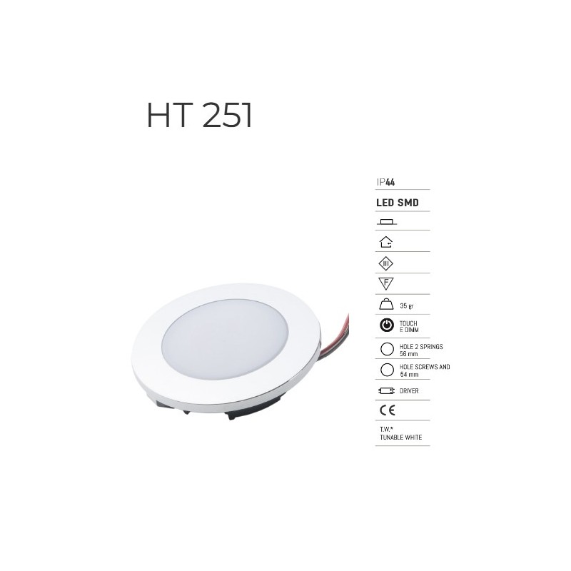 BARTOLACCI - RECESSED SPOTLIGHT HT 251 – CHROME...