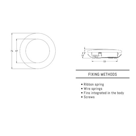 SPOT INCASSO HT 251 – MODELLO CROMO A 6 LED potenza 2W lumen 4000K
