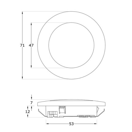 SPOT INCASSO HT 251 – MODELLO CROMO A 6 LED potenza 2W lumen 4000K