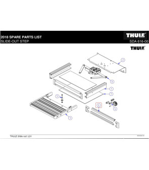 Front step protection 400 - SLIDE OUT - 12V THULE after 2012