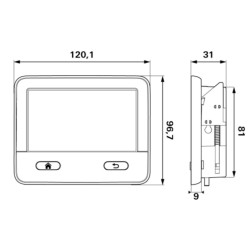 Truma iNet X Panel Control Unit Ecran couleur 4,3", commande par écran tactile - 36414-01