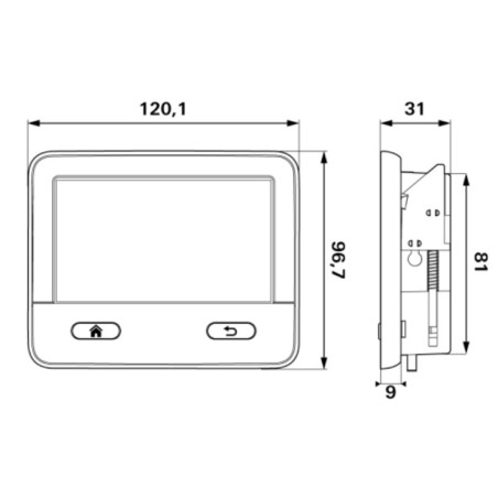 Truma iNet X Bedieneinheit 4,3" Farbdisplay, Touchscreen-Steuerung - 36414-01