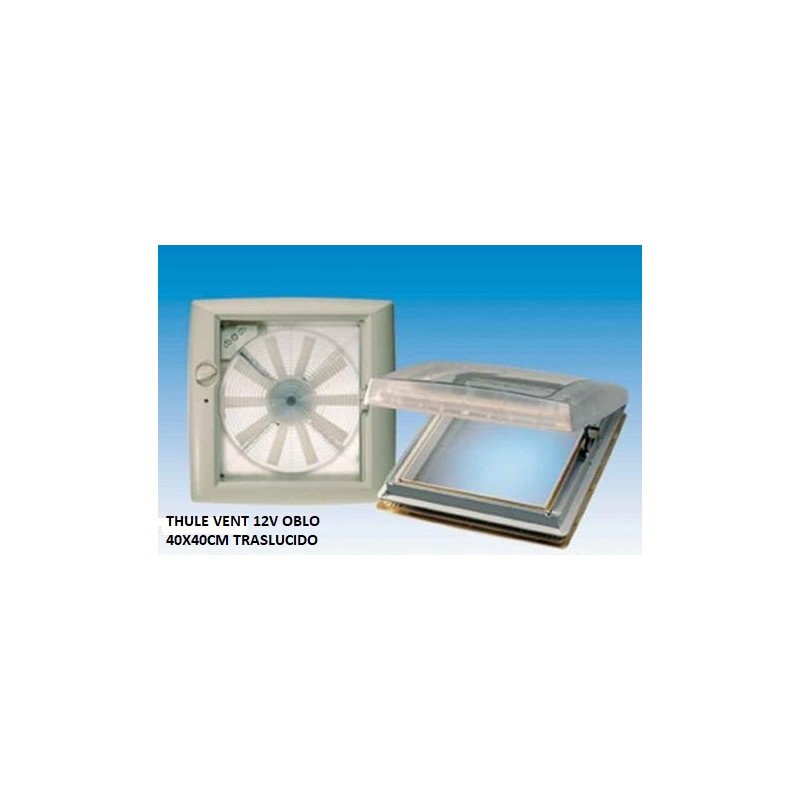 THULE VENT 12V PORTHOLE - 40X40CM MOTORIZED TRANSLUCENT WITH BLACKOUT ROLLOUT