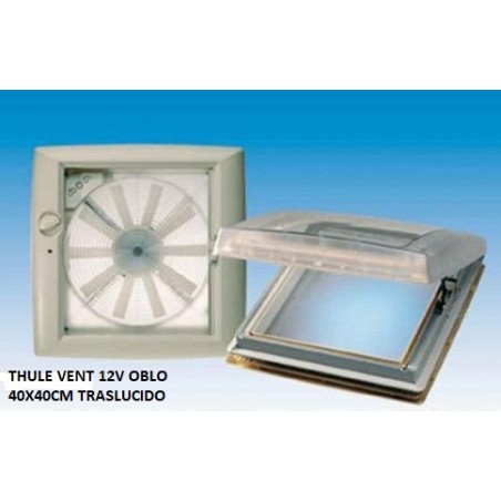 THULE VENT 12V HUBLOT - 40X40CM STORE MOTORISÉ TRANSLUCIDE