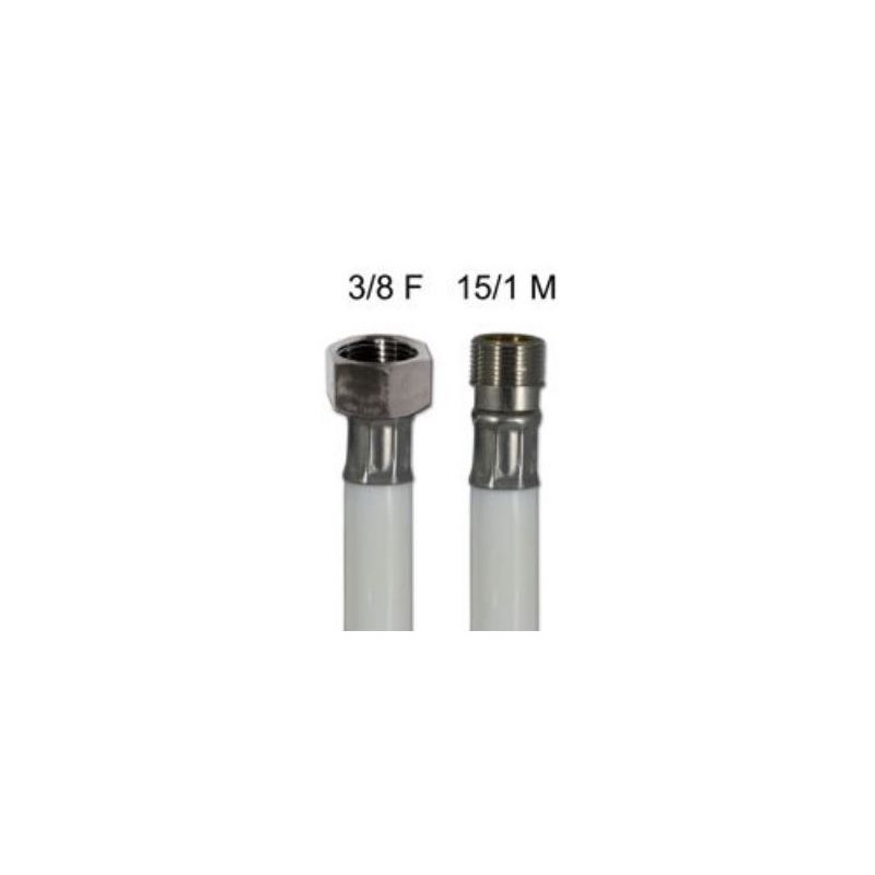 WEISSER PVC-ERSATZSCHLAUCH 150CM. 3/8" F x 15/1" M