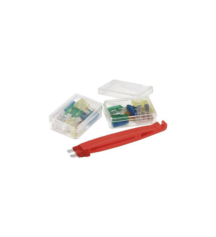 Kit 21 fuses 12V 5-30A LARGE with clamp