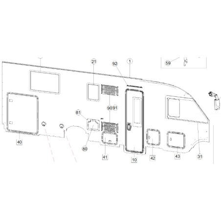 CERRADURA EXTERIOR PARA PUERTA ENRASADA EVOLUTION