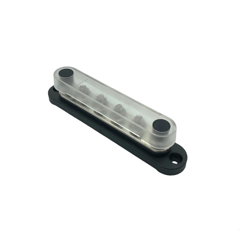 Black 6xM6 150A Connector Bar with Cover