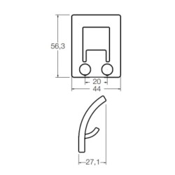 PERCHA BALDACCI AS244 ABS CROMADO