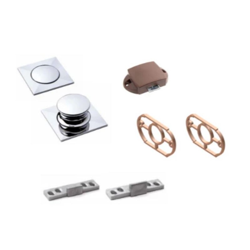 BALDACCI KIT AS239 MANIGLIA IN ABS CROMO LUCIDO