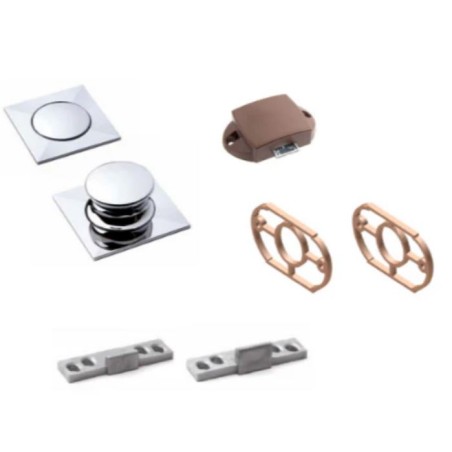 BALDACCI KIT AS239 MANIGLIA IN ABS CROMO LUCIDO