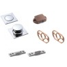 BALDACCI KIT AS239 MANIGLIA IN ABS CROMO LUCIDO