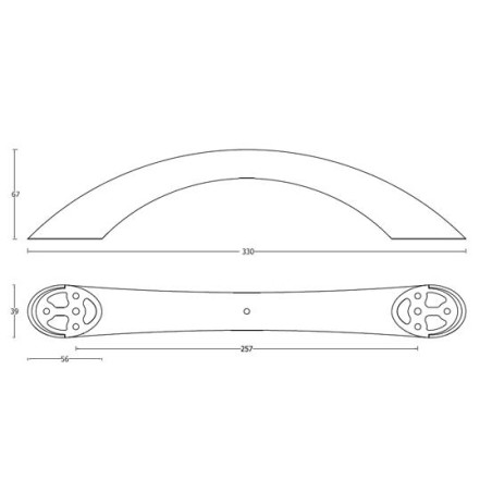 BALDACCI V619 CHROME POLI POIGNÉE ZAMAK