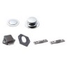 BALDACCI KIT AS238R MANIGLIA TONDA MINI IN ABS CROMO LUCIDO