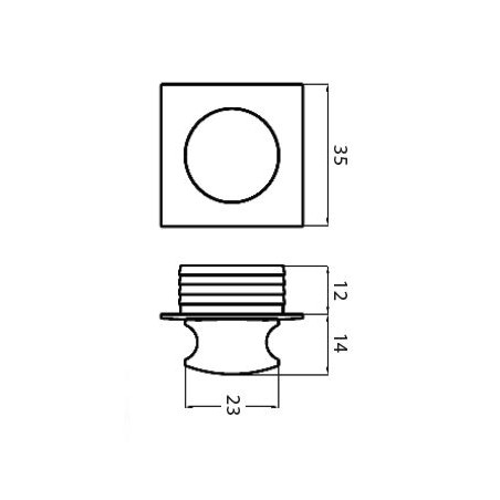 BALDACCI BAUSATZ AS238 MINI GRIFF AUS ABS QUADRAT CHROM POLIERT