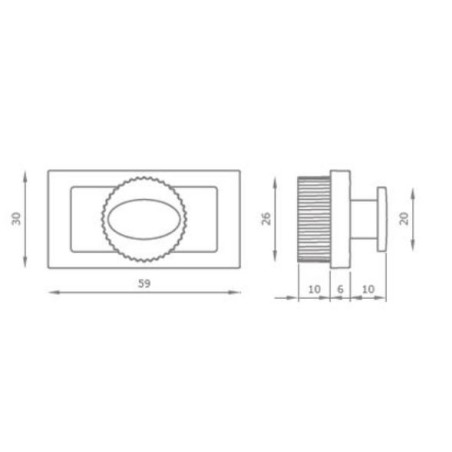BALDACCI KIT V1445 POIGNÉE ZAMAK MINI CHROME POLI