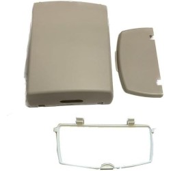 PAPELERA MARRÓN RAL1019 DE 20 LITROS PARA PUERTA HARTAL