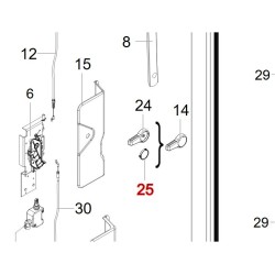 COUVERCLE DE POIGNÉE DE PORTE EN CHROME MAT HARTAL