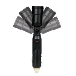 Adattatore da ACCENDISIGARO MASCHIO A DIN FEMMINA snodabile per presa corrente, 12/24V