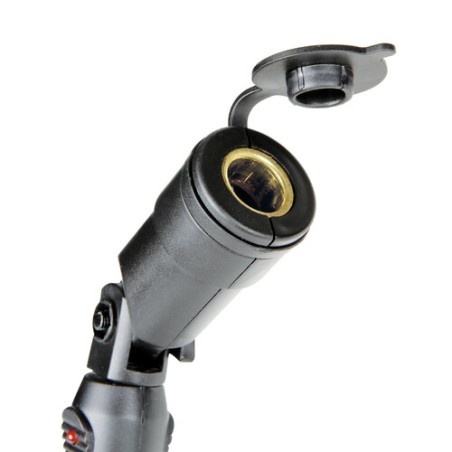 Adattatore da ACCENDISIGARO MASCHIO A DIN FEMMINA snodabile per presa corrente, 12/24V