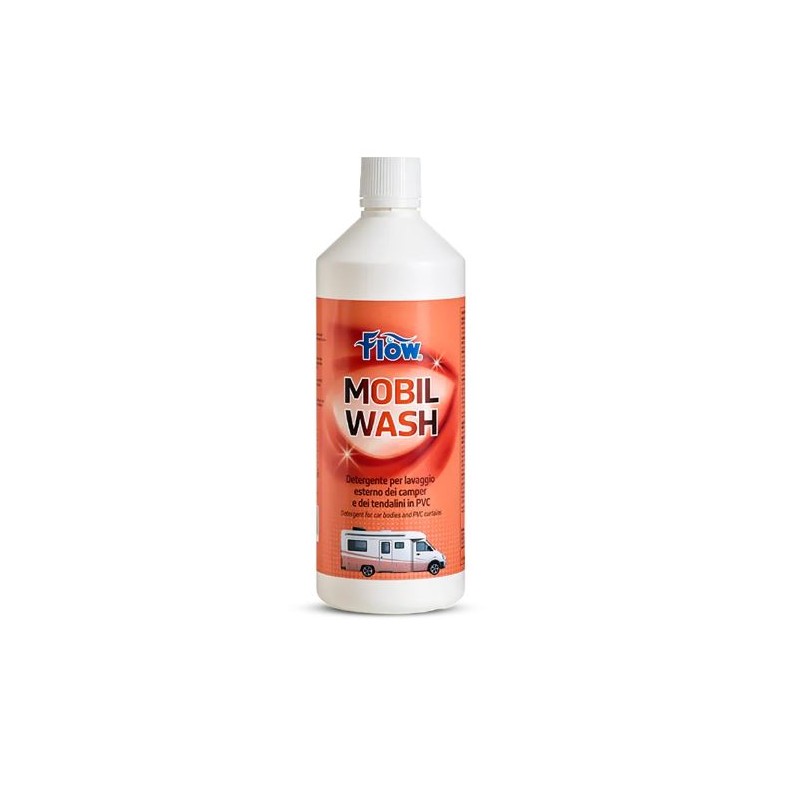 FLOW MOBIL WASH 1 LITRE DÉTERGENT POUR LE LAVAGE EXTÉRIEUR DES CAMPING-CARS ET DES AUVENTS EN PVC