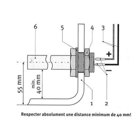 LILIE 24230 Sonde de dégivrage 12V - 30W avec thermostat