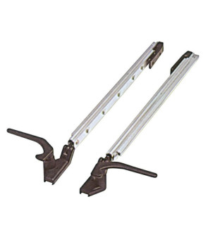 Pair of Polyplastic window arms H 500-650 mm snap-on with slide connection
