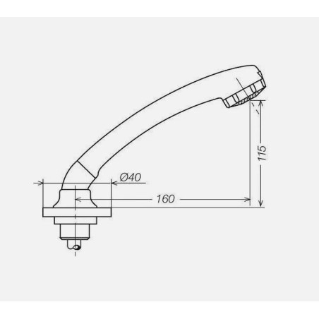 copy of Ducha de cocina cromada doble jet c/manguera de 1,5 m 1/2F"