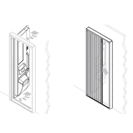 LIPPERT ELARA MM1750HX650X60 MM ZANZARIERA IN PVC COLORE 9010 PER PORTE DI AUTOCARAVAN