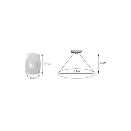 Sensor volumétrico infrarrojo 433 MHz mediante alarma de radio GEMINI