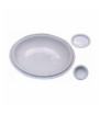 White built-in oval bathroom sink 400x360x80 mm with portas and portab