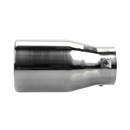 Polished stainless steel exhaust tailpipe Ø 48-73 mm