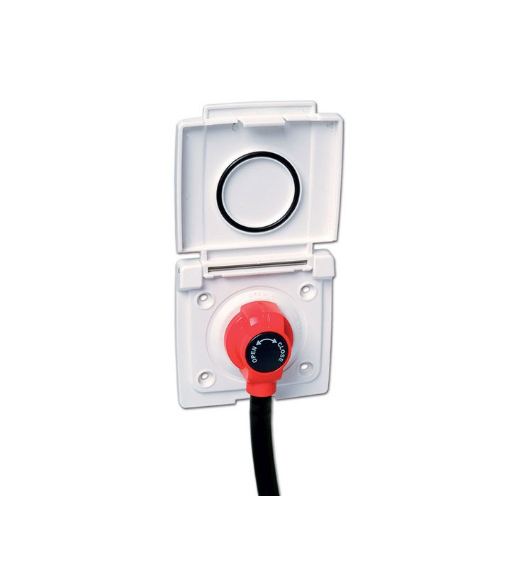 External gas socket with secure connection