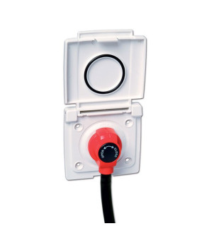 External gas socket with secure connection