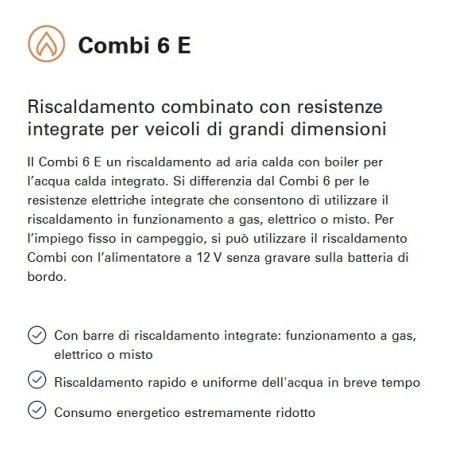 COCINA COMBI 6E 6000W - 12V Gas con control iNET-X y elemento calefactor eléctrico de 220 V (2 x 900 W) -33814-20