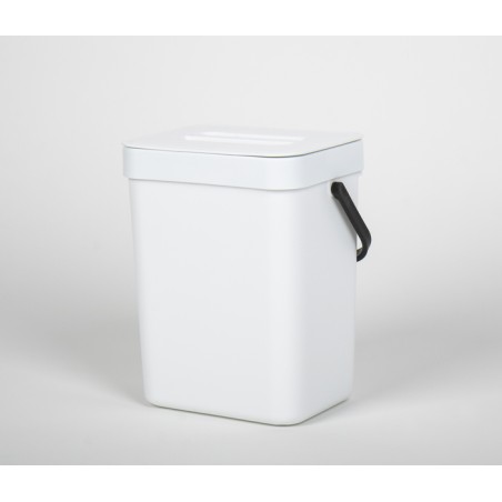 CAMP4 Cestino bianco 3 litri - 15,6x12x20,5 cm - con coperchio