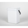 CAMP4 White Waste Bin 3 Liter – 15,6x12x20,5 cm – mit Deckel