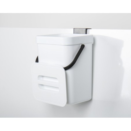 CAMP4 White Waste Bin 3 litres - 15.6x12x20.5 cm - with lid