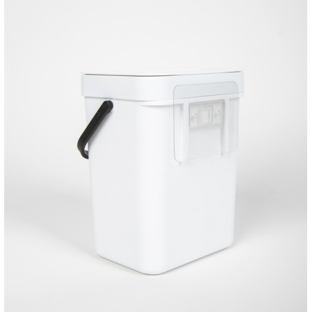 CAMP4 White Waste Bin 3 Liter – 15,6x12x20,5 cm – mit Deckel