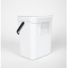 Contenedor de basura blanco CAMP4 3 litros - 15,6x12x20,5 cm - con tapa