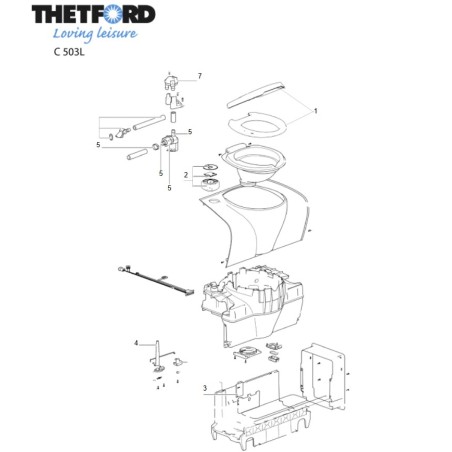 MANDO DE CONTROL THETFORD SC500 VERSIÓN V2 INODORO DE CASETE – C 503L