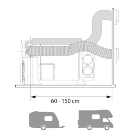 POÊLE COMBI 4E 4000W - 12V Gaz avec commande iNET-X et élément chauffant électrique 220 V (2 x 900 W) - 33714-20